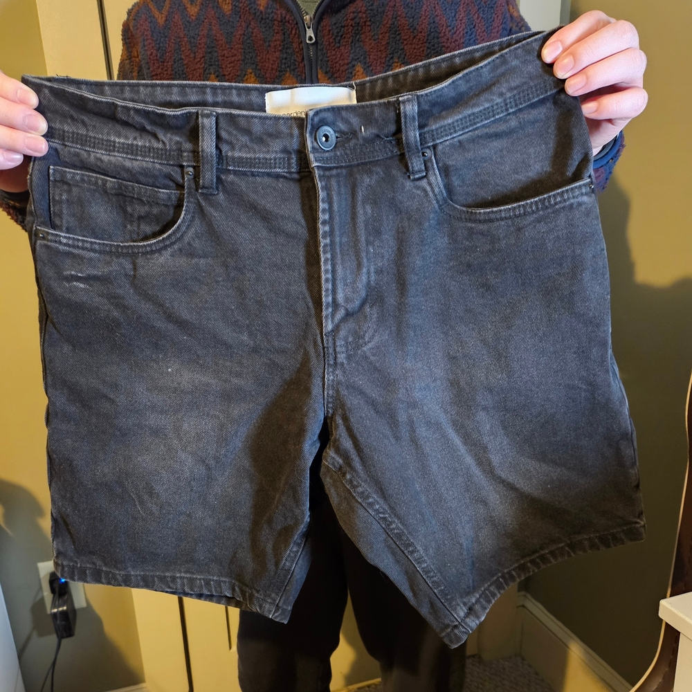 Paper Denim & Cloth Dark Gray Denim Shorts